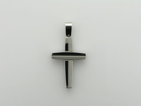Image sur Pendentif croix en acier inoxydable de la Collection L'Aventurine