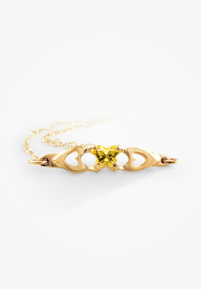 Image de Bracelet en or jaune 10KT avec pierre du mois de novembre Collection Bfly