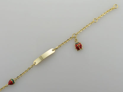 Image de Bracelet avec plaque en or jaune
