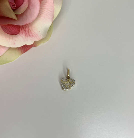 Image sur Pendentif cœur en or jaune et blanc