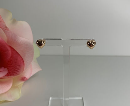 Image de Boucles d'oreilles en or rose cœurs