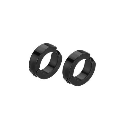 Image de Boucles d'oreilles en acier inoxydable noir T2X6430400 de la Collection Steelx