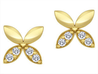 Image de Boucles d'oreille en or jaune avec diamants