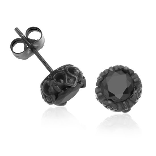 Image sur Boucles d'oreilles en acier inoxydable noir T2XG900400 de la Collection Steelx