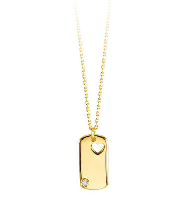 Image de Collier en or jaune 10KT avec un zircon cubique