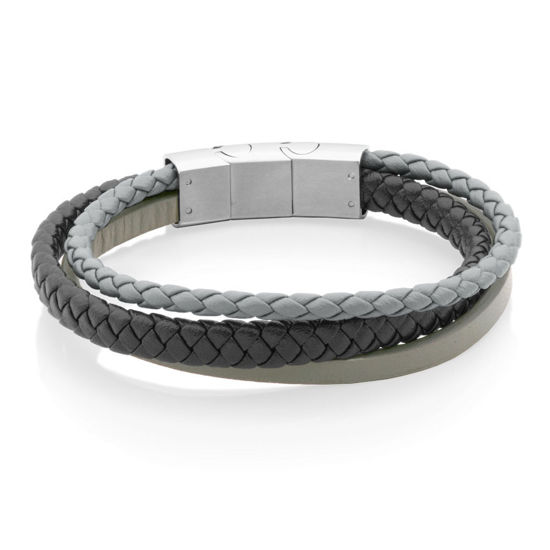 Image sur Bracelet en cuir et acier inoxydable T1XA280180 de la Collection Steelx