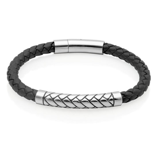 Image sur Bracelet en cuir et acier inoxydable T1XF690185 de la Collection Steelx