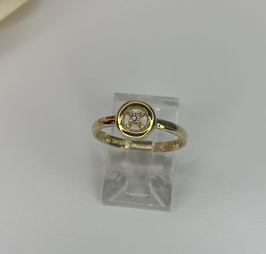 Image sur Bague en or jaune 10KT avec un diamant