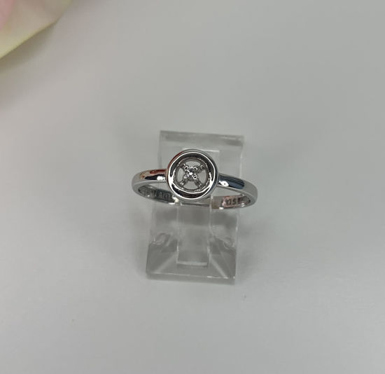 Image sur Bague en or blanc 10KT avec un diamant