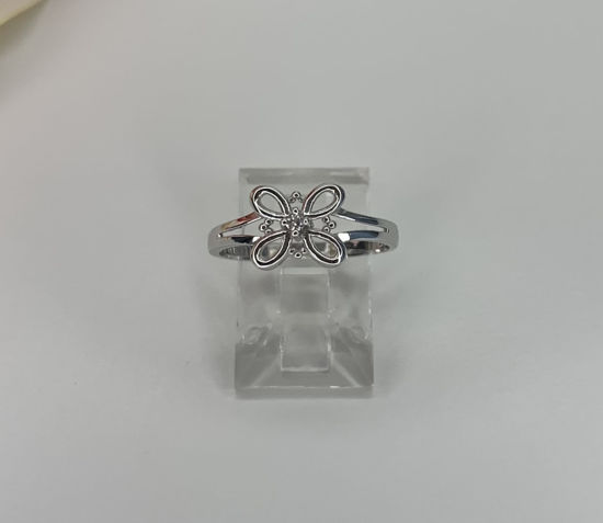 Image sur Bague en or blanc 10KT avec un diamant