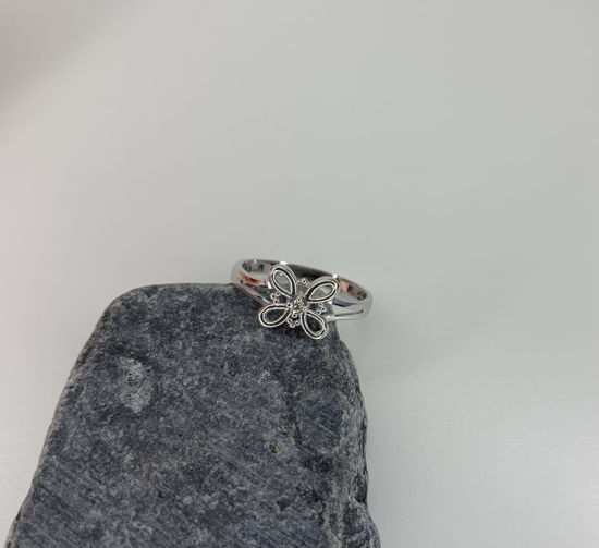 Image sur Bague en or blanc 10KT avec un diamant