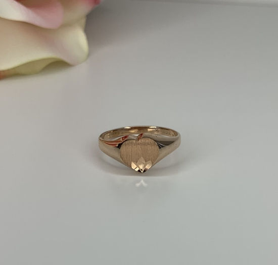 Image sur Bague en or rose 10KT en forme de cœur