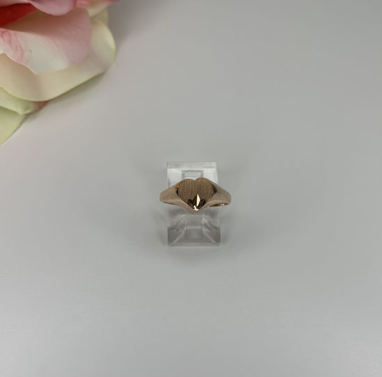 Image sur Bague en or rose 10KT en forme de cœur