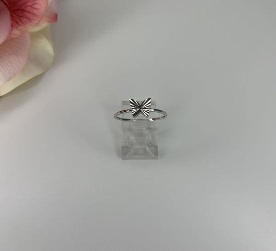 Image sur Bague en or blanc 10KT avec papillon